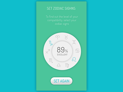 Daily UI, Week Ten, Day 7 - Prognosis Compatibility by Horoscope