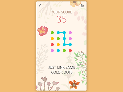 Daily UI, Week Eleven, Day 3 - Dots Game color dots flower game pastel score