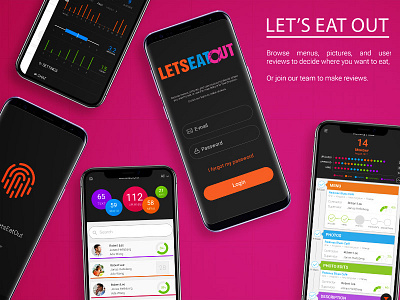 Let's Eat Out app colorful eat falsebot lets mobile pink vinnitsa