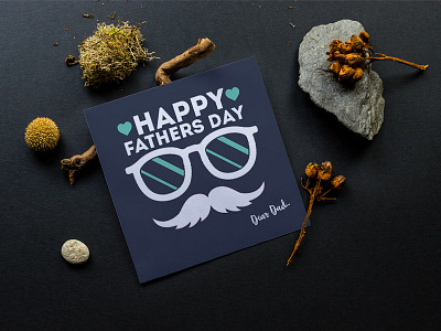 Happy Father's Day! black day falsebot father gray postcard