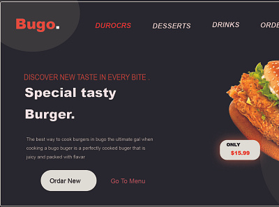 Website design Burger food