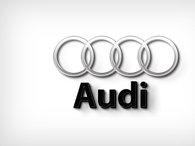 Audi logo design mockup