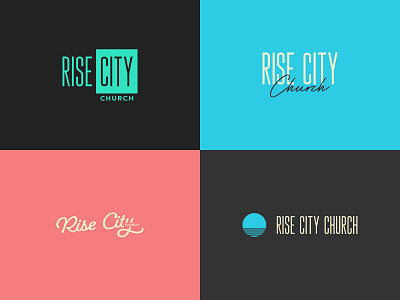 Rise City Church Logo Concepts branding church design logo logo design typography