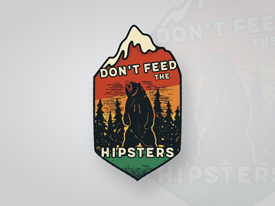 Don't Feed the Hipsters illustration logo tshirt design typography vector
