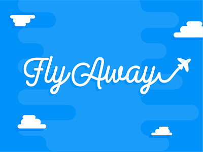 WIP - Children's Ministry Graphics: FlyAway airplane branding children church clouds design flat illustration kids logo ministry sky typography vector