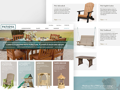 Outdoor Furniture Site Design ecommerce furniture ui ux web design wordpress