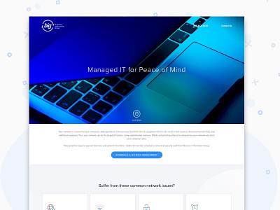 Managed IT Landing Page Design hero landing page ppc technology ui ux web web design