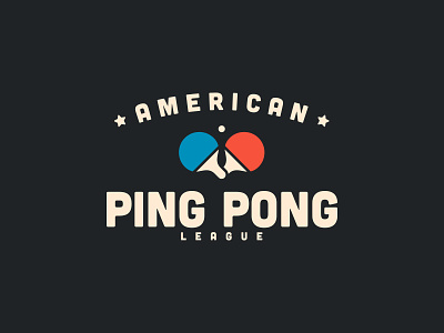 American Ping Pong League apperal cotton bureau flat for sale league logo ping pong sports table tennis tshirt tshirt design