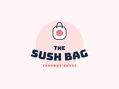 The Sush Bag - Sushi Takeout Logo concept design food logo japanese food logo logo design sushi takeout logo