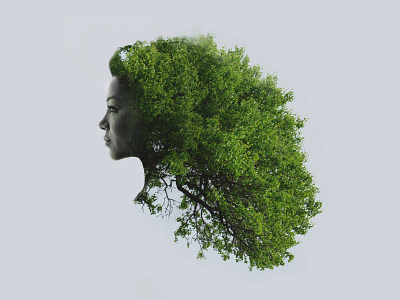 Double Exposure design double exposure graphic image photo throwback tree women