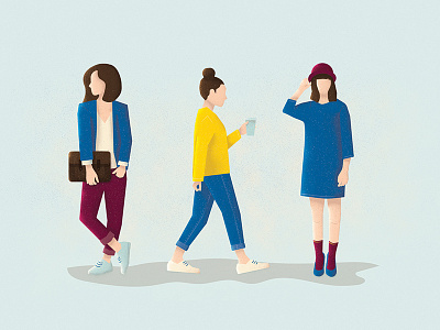 Characters character design fashion grain illustration vector women