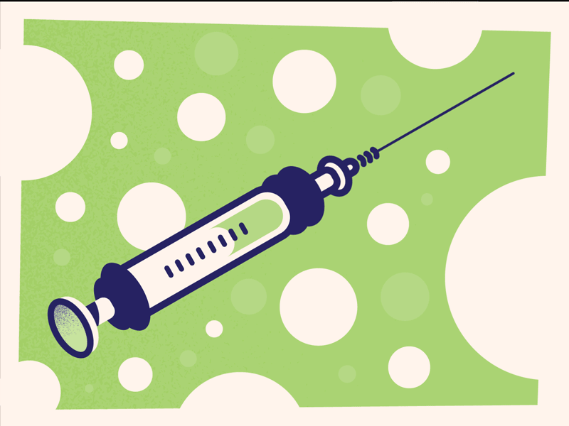 Vaccine animation design illustration