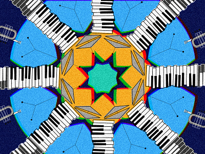 Keys animation frame jazz kaleidascope minimal music percussion piano pitch