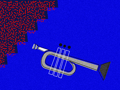Trumpet animation frame jazz kaleidascope minimal music percussion pitch trumpet