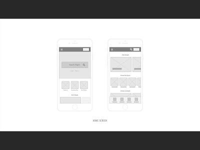 Wireframes for an Airline App 2