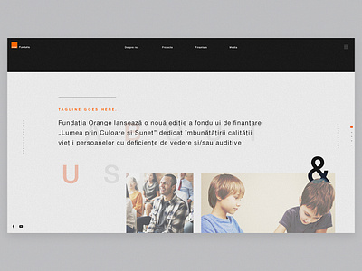 Orange Foundation Page Proposal art direction csr ui ux