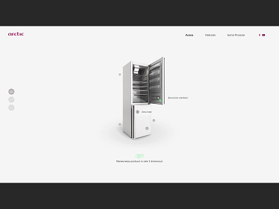 Arctic Refrigerators 3D Product Page 3d ui ux