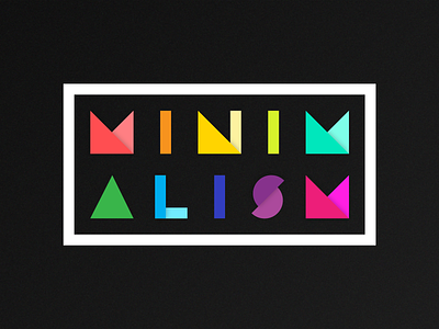 Minimalism typography vector