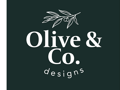 'Olive & Co Designs' Logo Design branding design graphic design illustration logo typography