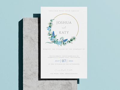 Hydrangea Wedding Invitation design graphic design illustration print design typography wedding