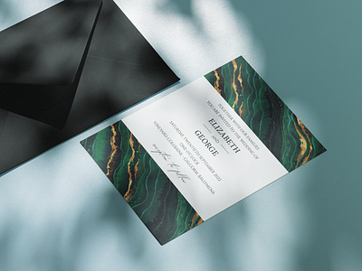 Marble Wedding Invitation design graphic design illustration print design typography