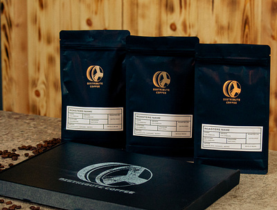 Distribute Coffee Branding and Packaging branding design graphic design