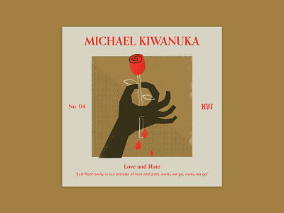 Five Sixteen — Michael Kiwanuka "Love and Hate" album album art art illustration logo music offset print series texture typography