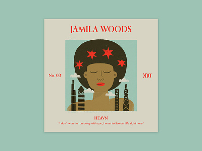 Five Sixteen — Jamila Woods "HEAVN" album album art art illustration logo music offset print series texture typography