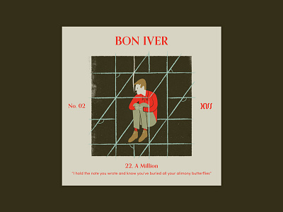 Five Sixteen — Bon Iver "22, A Million" album album art art illustration logo music offset print series texture typography