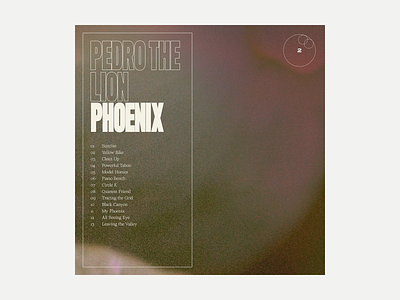 2. Pedro the Lion - Phoenix album album art art grit music series texture typography