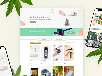Cannabis Jar – Website Feature cannabis ecommerce minimal mobile product ui uidesign