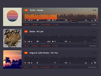 Soundcloud Track UI music redesign soundcloud track ui widget
