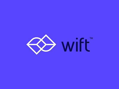 Wift asset blockchain branding crypto cryptocurrency identity logo logotype simple swift transaction wallet