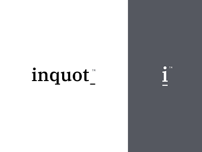 Inquot Logo branding flat font identity invoice letters logo logotype minimalist quote simple type