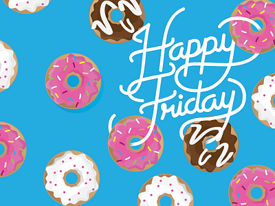 Donut Friday donuts food friday hand drawn type illustration typography