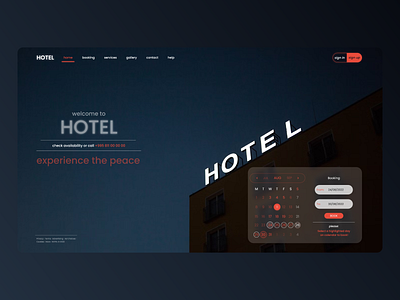 HOTEL booking website UI booking design hotel landing ui ui design user interface ux web