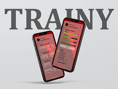 TRAINY - Mobile app UI app app design design fimga graphic design ui ui design uiux user interface ux