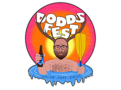 DODDS FEST stag t-shirt design