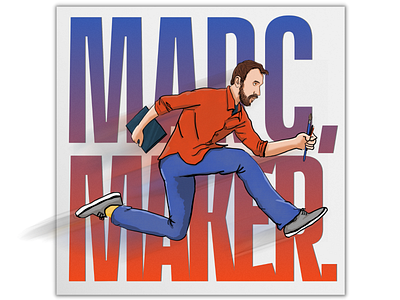 Marc Maker springing into action affinitydesigner comic art illustration