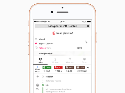 Public Transportation Website - Nasıl Giderim? android app ios maps mobile mobile website transportation web app