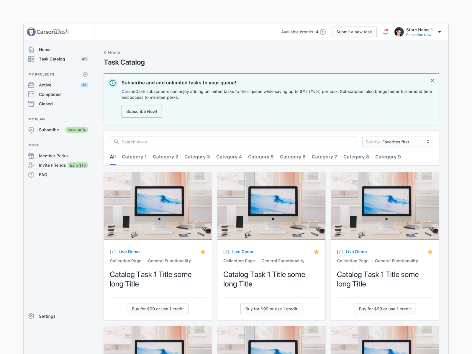  app task catalog by Gercek Armagan on Dribbble