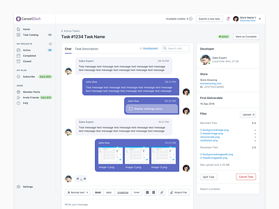 Web app active task chat active active tasks chat dashboard dashboard design dashboard ui desktop ecommerce illustration polaris shopify task uiux web webapp webapps