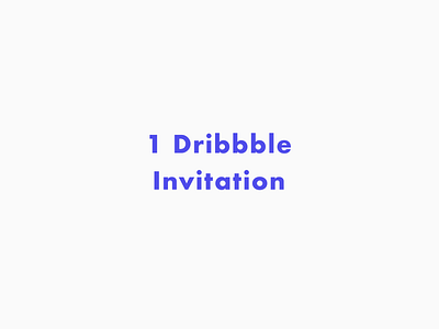 Dribbble Invitation