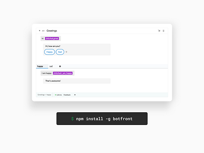 Botfront Conversation Builder Branching and Linking ai artificial intelligence bot botfront branching chat chatbot conversation conversation builder conversational desktop entity intent linking nlu open source open source rasa utterance web app