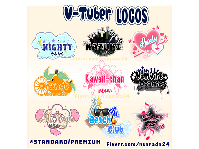 Vtuber Logo animation anime branding design graphic design jpg logo png psd streamer vtuber