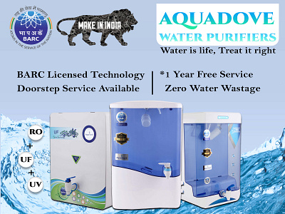 Aquadove Water Purifiers branding graphic design