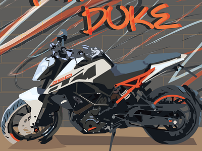 Vector art: KTM Duke vector illustration