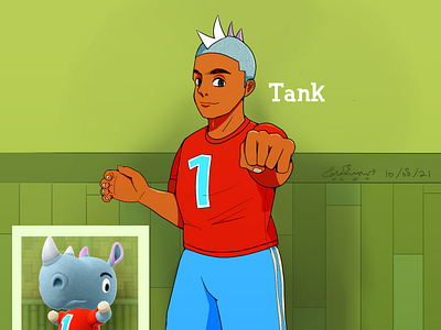 Tank's Gijinka (ACNH) illustration