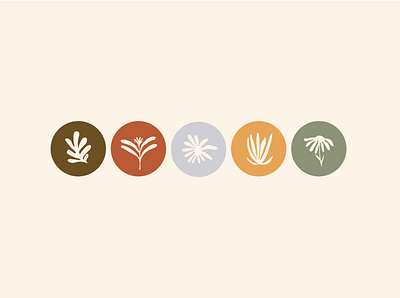 Philo Icons badge botanical branding floral flowers hand drawn icon set iconography identity illustration instagram stories logo matisse set social