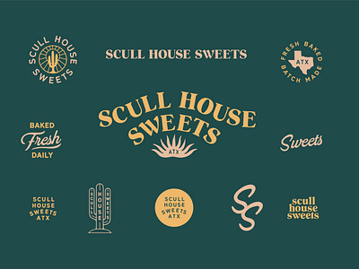 Sweet Branding agave atx austin badge bakery branding cactus fresh identity illustraion logo mark modern round stamp sweets symbol texas typography western